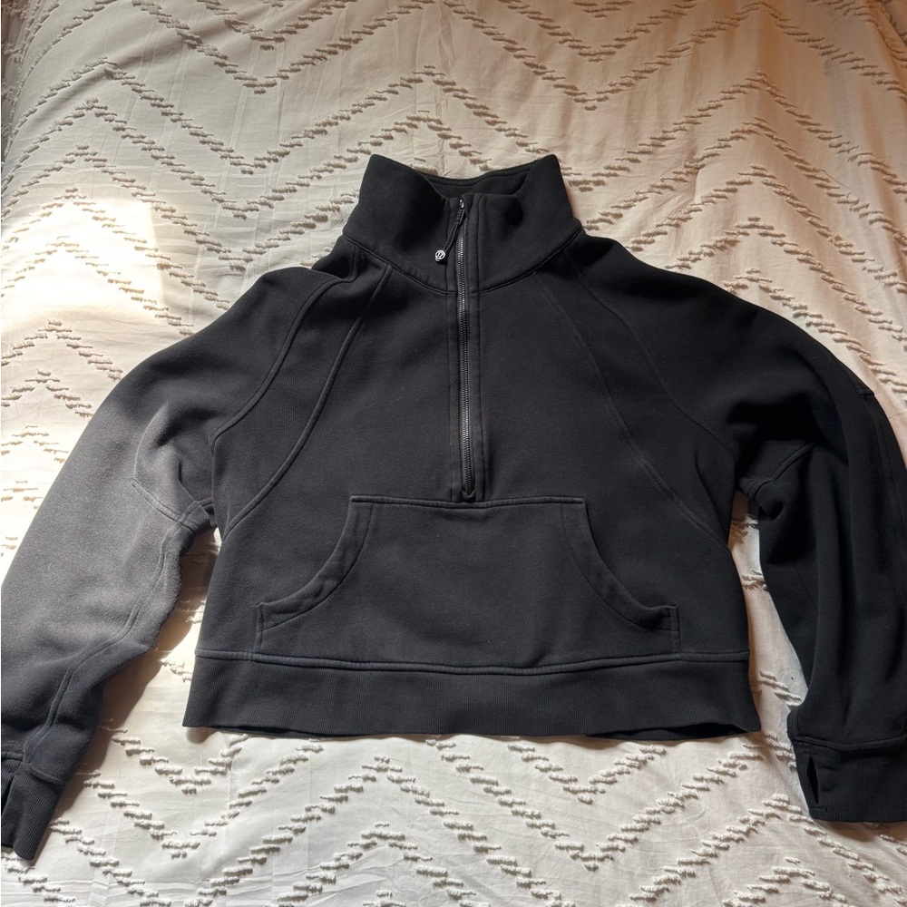Lulu black scuba funnel neck